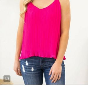 She & Sky Hot Pink tank
